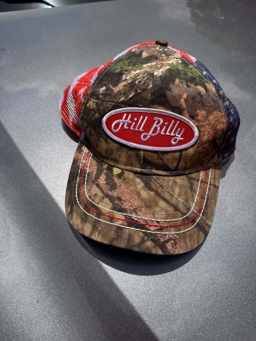 Hill Billy Camo Flag Trucker Hat Outdoor Cap